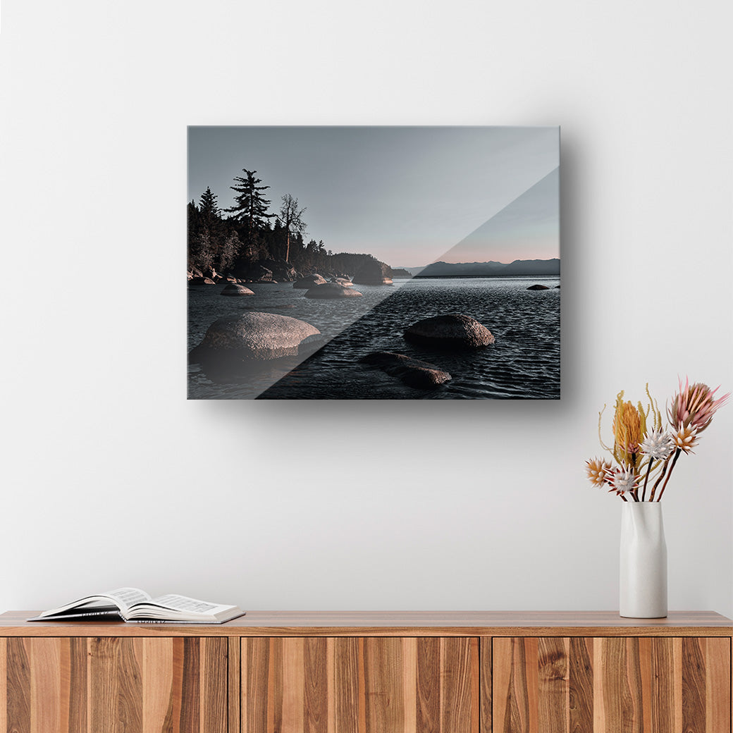 Cuadro Lago Tahoe rocas