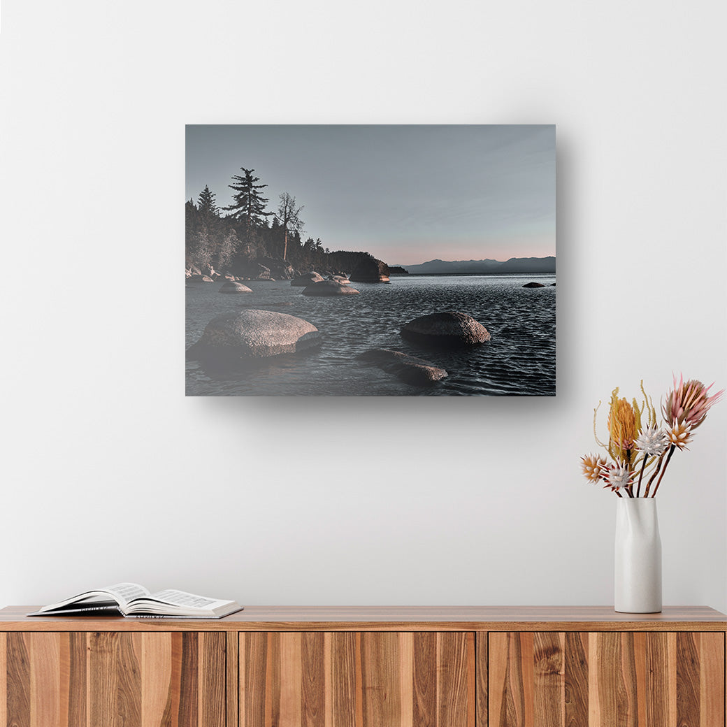 Cuadro Lago Tahoe rocas