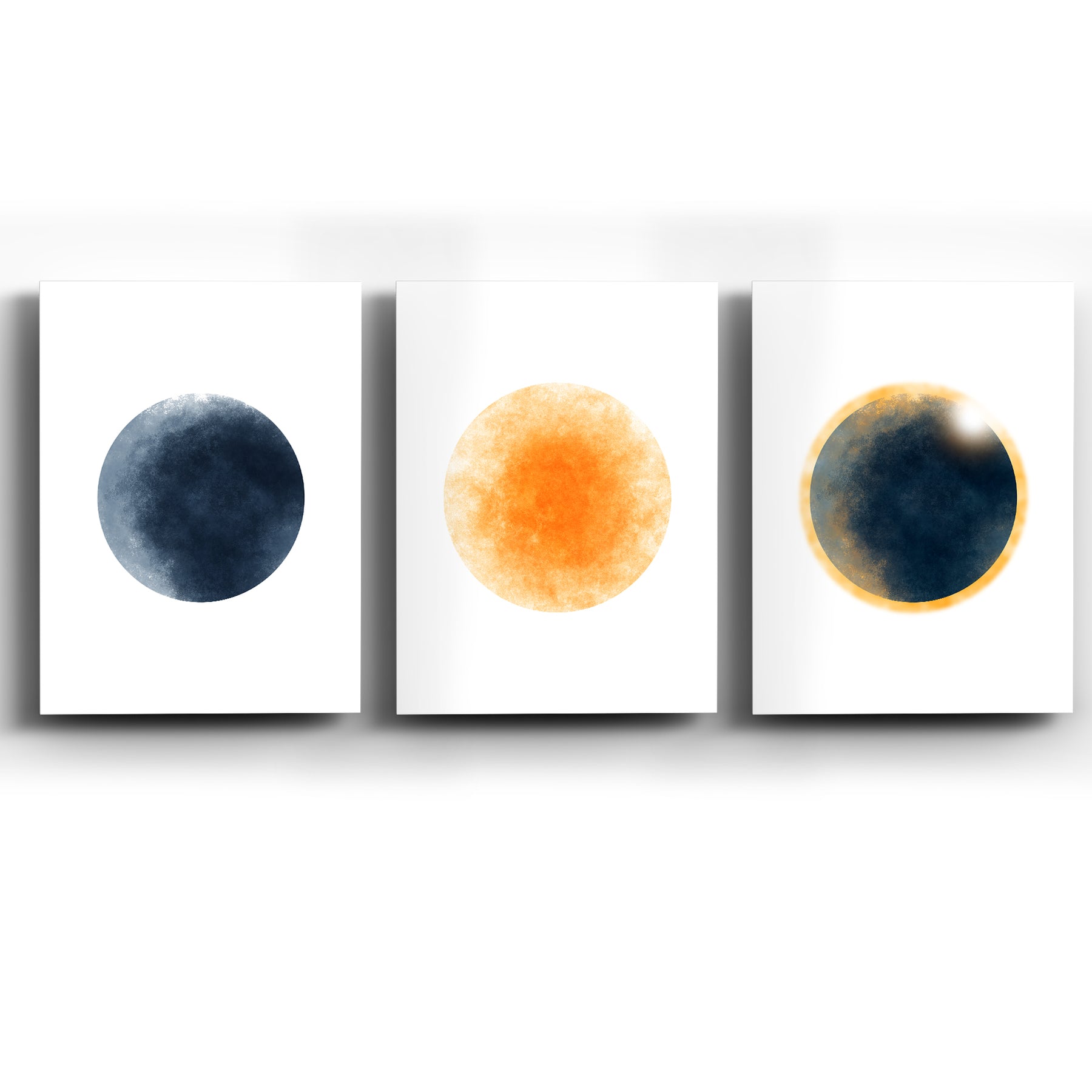 Collage de Cuadros del Eclipse Solar