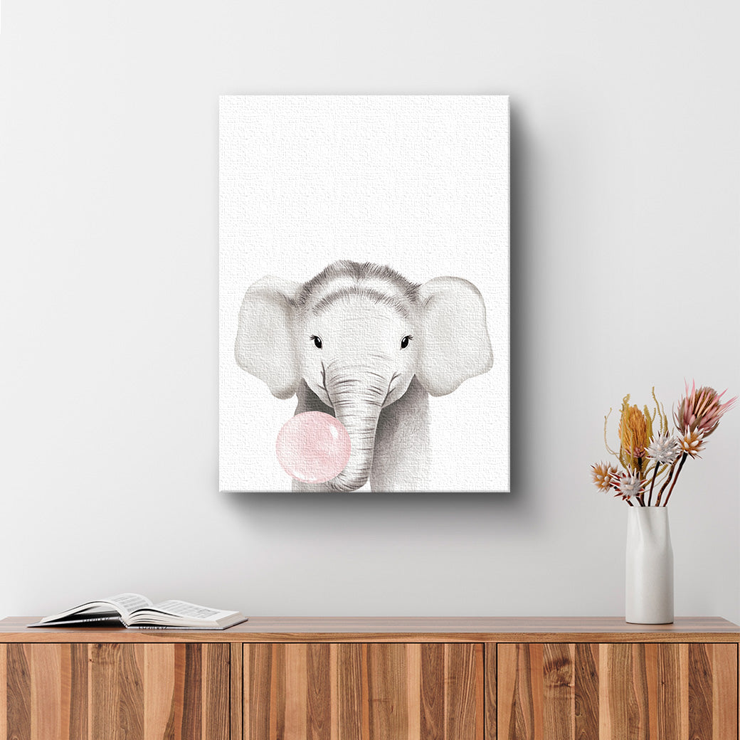 Cuadro de Elefante Pink Bubble gum