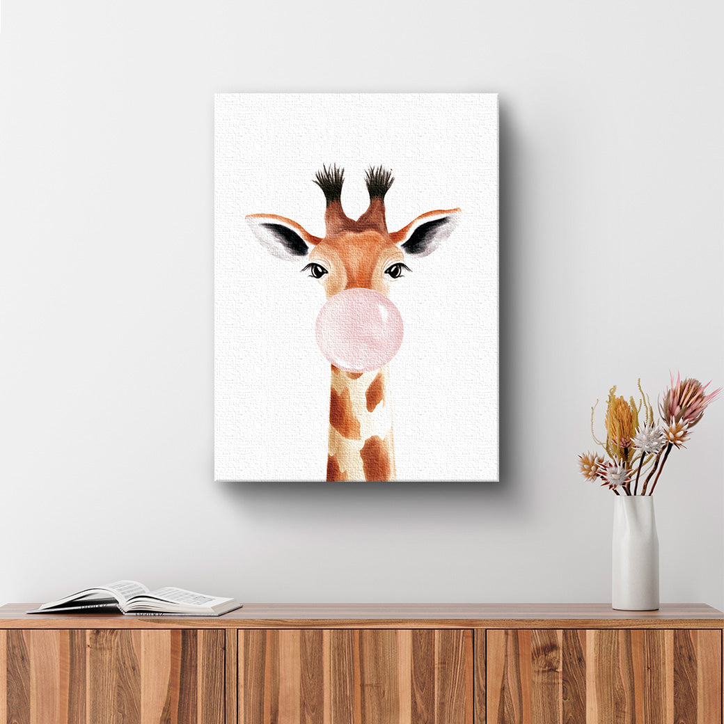 Cuadro de Jirafa Pink Bubble gum
