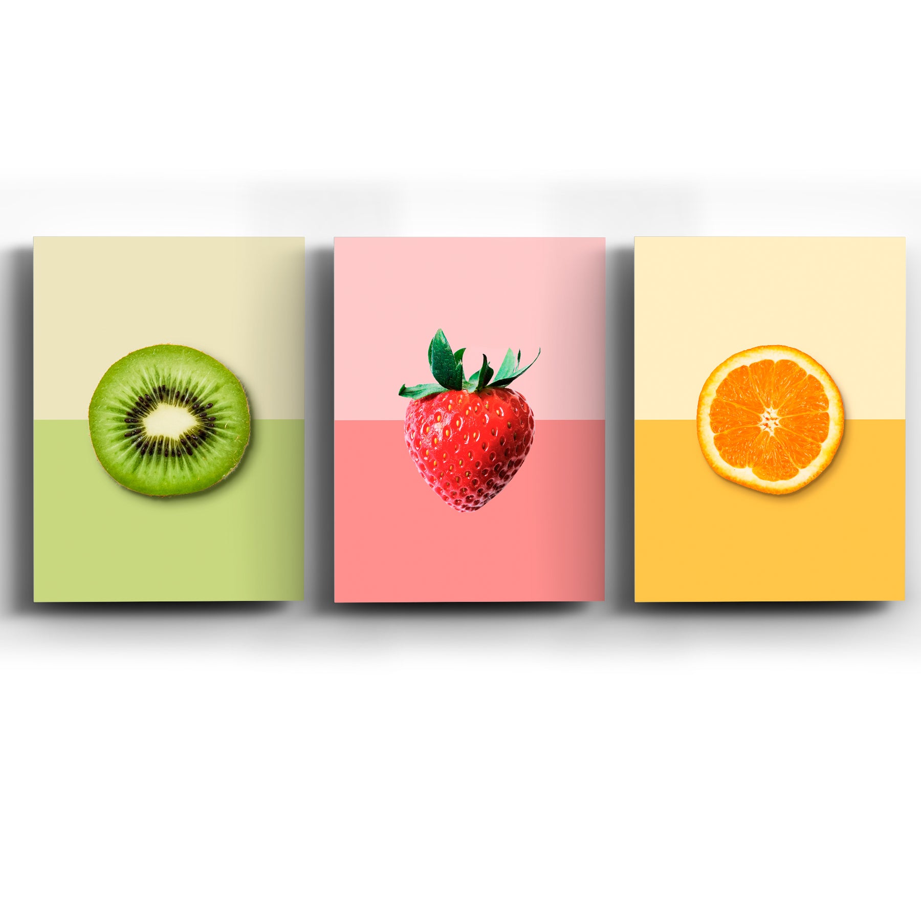 Collage de Cuadros de Frutas bicolores