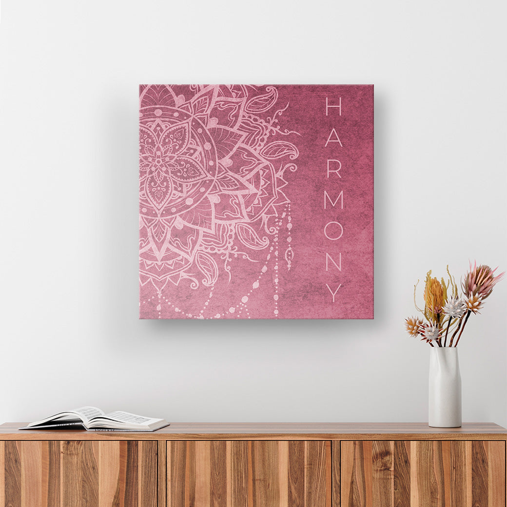 Cuadro de Mandala rosa