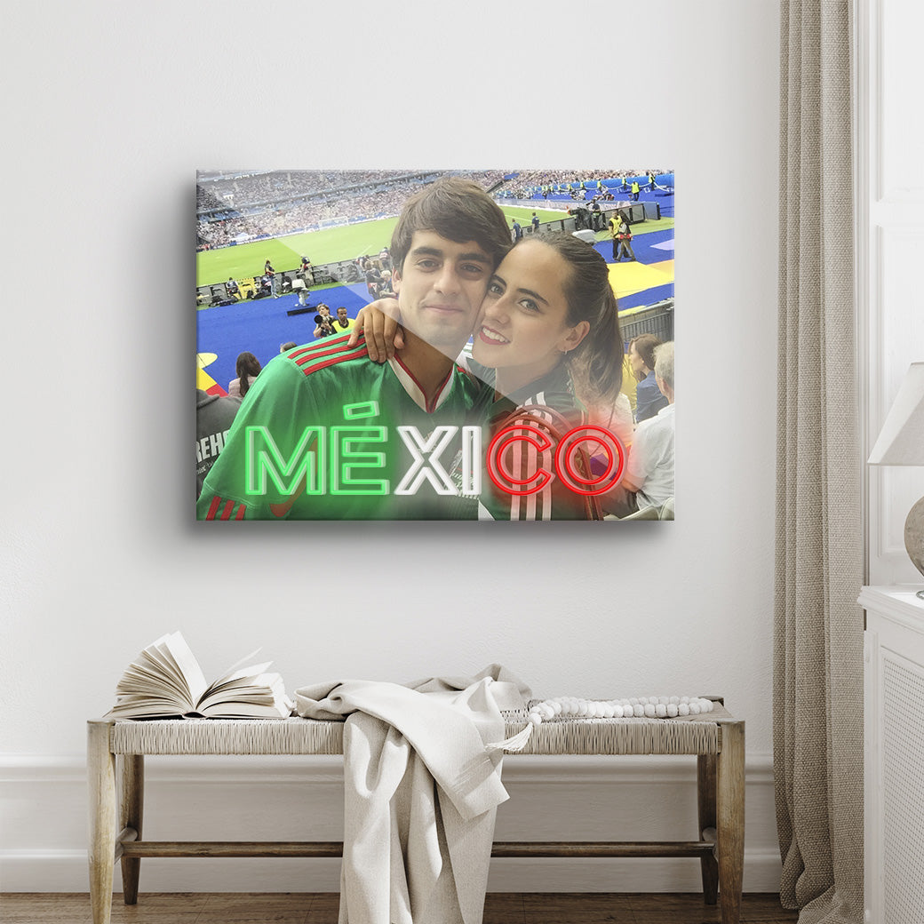 Cuadro Neón México Personalizable