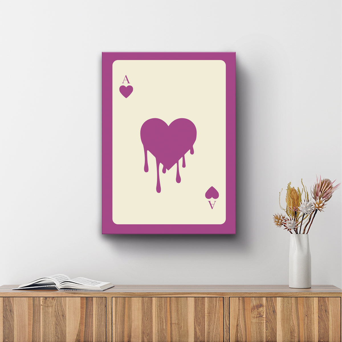 Cuadro Pink Heart Card - balcru #Tipo_Canvas