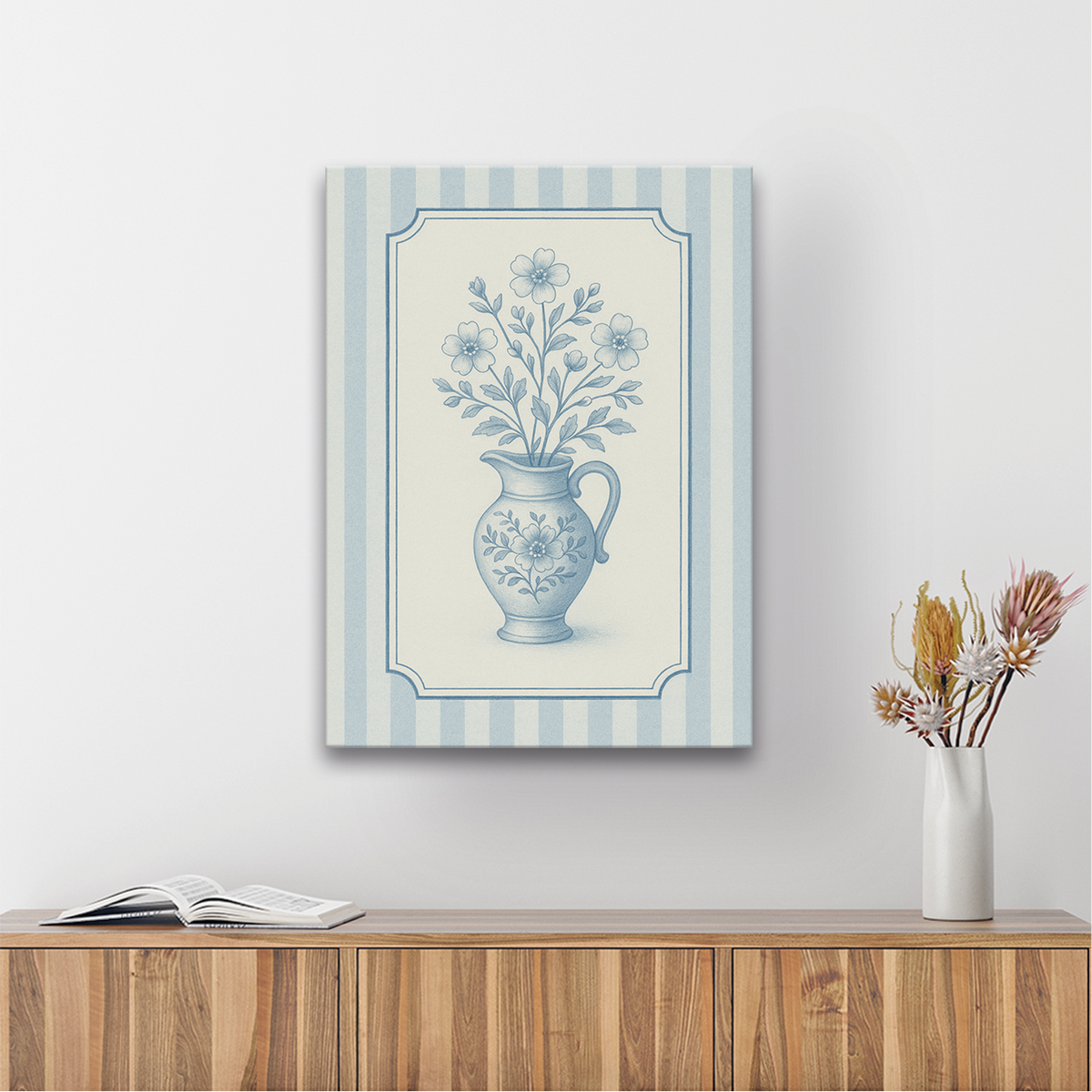 Cuadro acrílico - Jarron azul balcru #Tipo_Canvas
