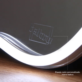 Espejo Neón Ondas Brillantes