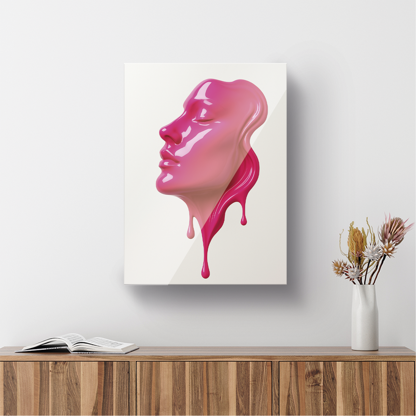 Rostro líquido rosa