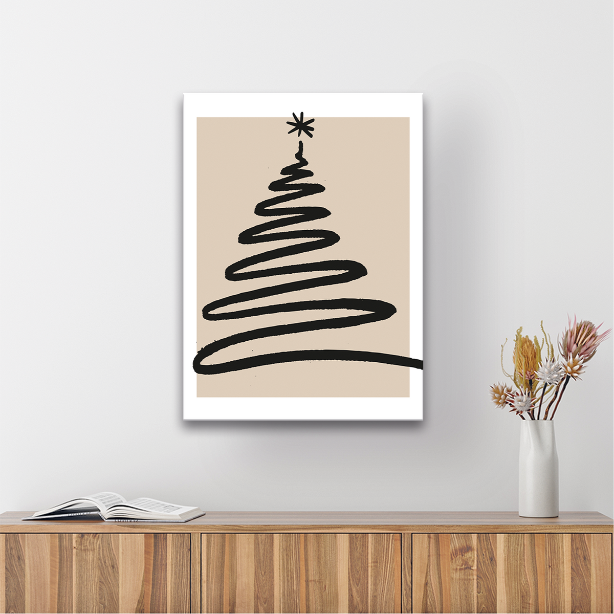 Cuadro acrílico - árbol navideño minimalista balcru #Tipo_Canvas