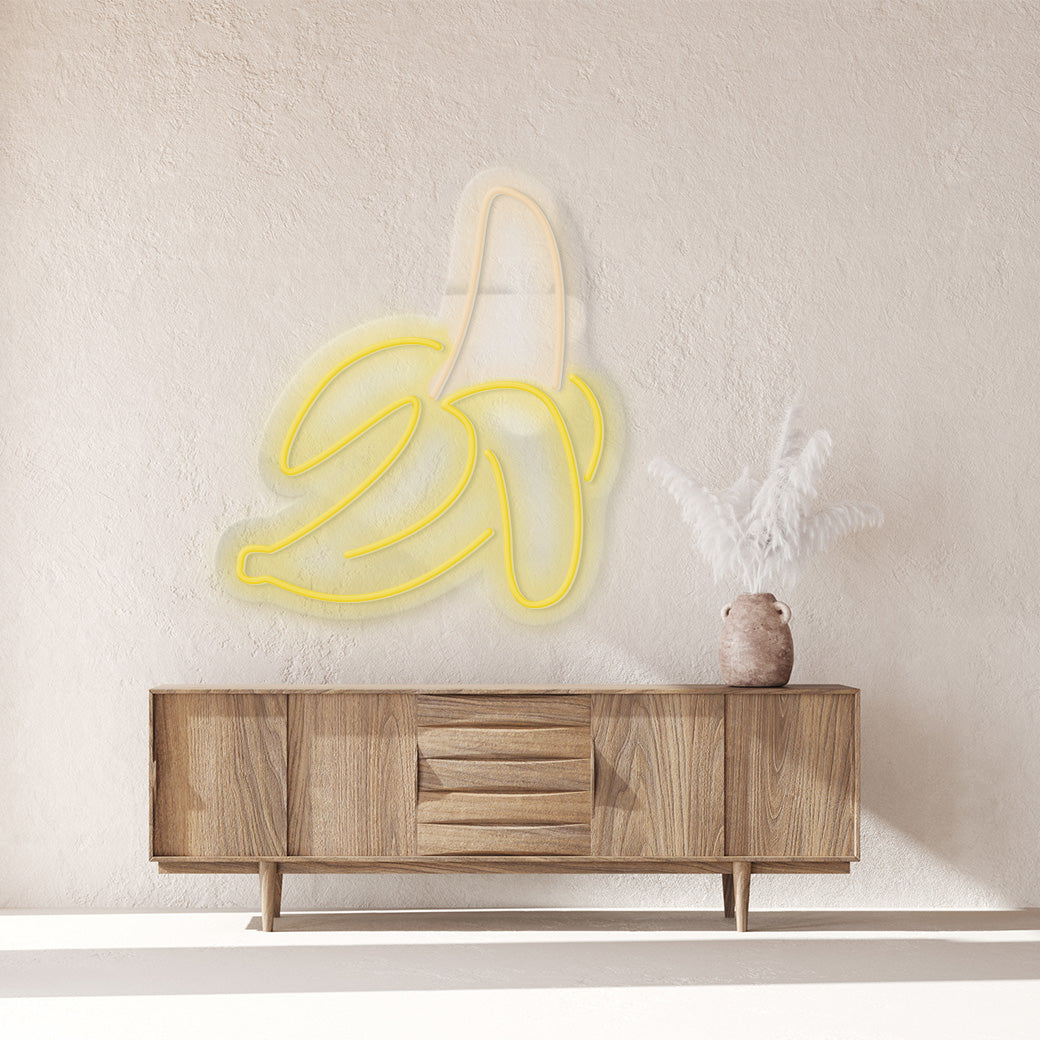 Banana Neón - balcru #colores_amarillo y blanco cálido