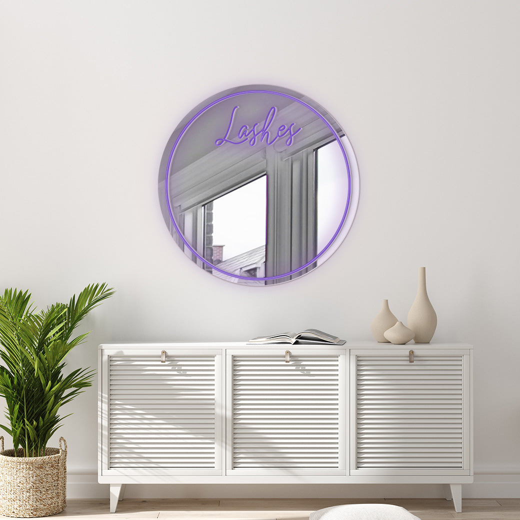 Espejo Neón Lashes - balcru #color_morado