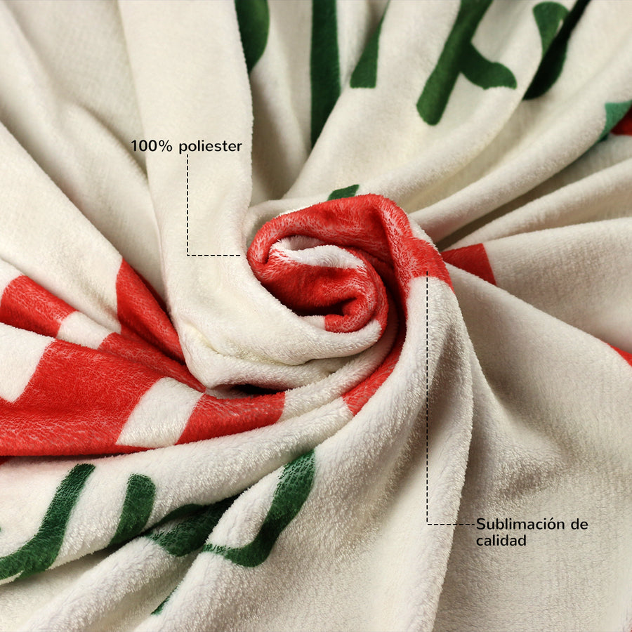 Cobija frazada personalizable navideña – balcru