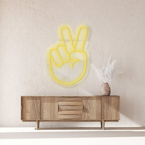 Peace Sign Neón