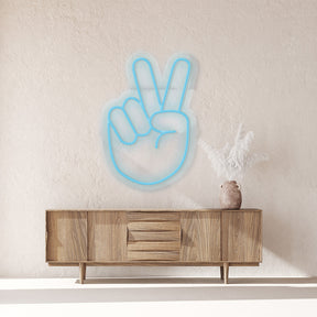 Peace Sign Neón
