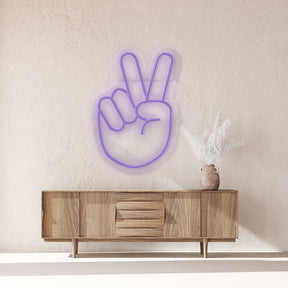 Peace Sign Neón