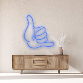 Shaka Sign Neón