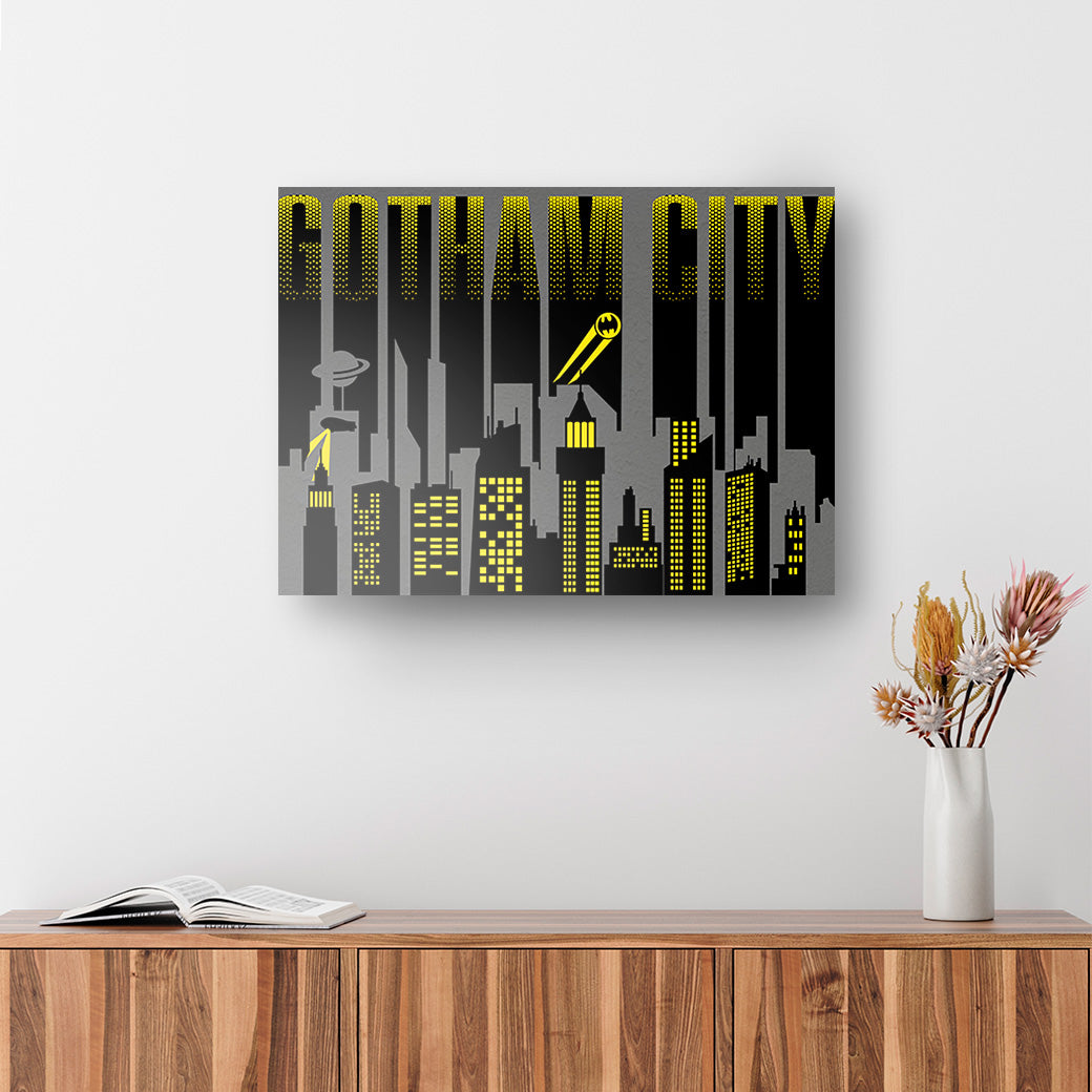 Cuadro acrílico Gotham City Canvas Rogelio I. Luis - balcru #Tipo_Aluminio