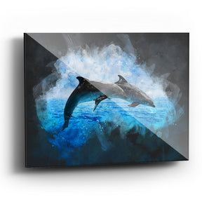 Cuadro decorativo de Delfines volando