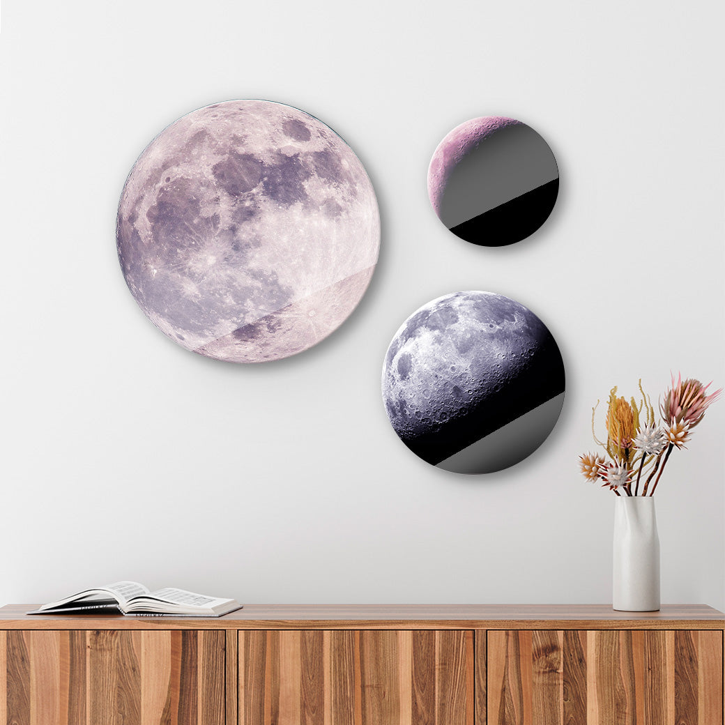 Collage de Cuadros con Fases lunares