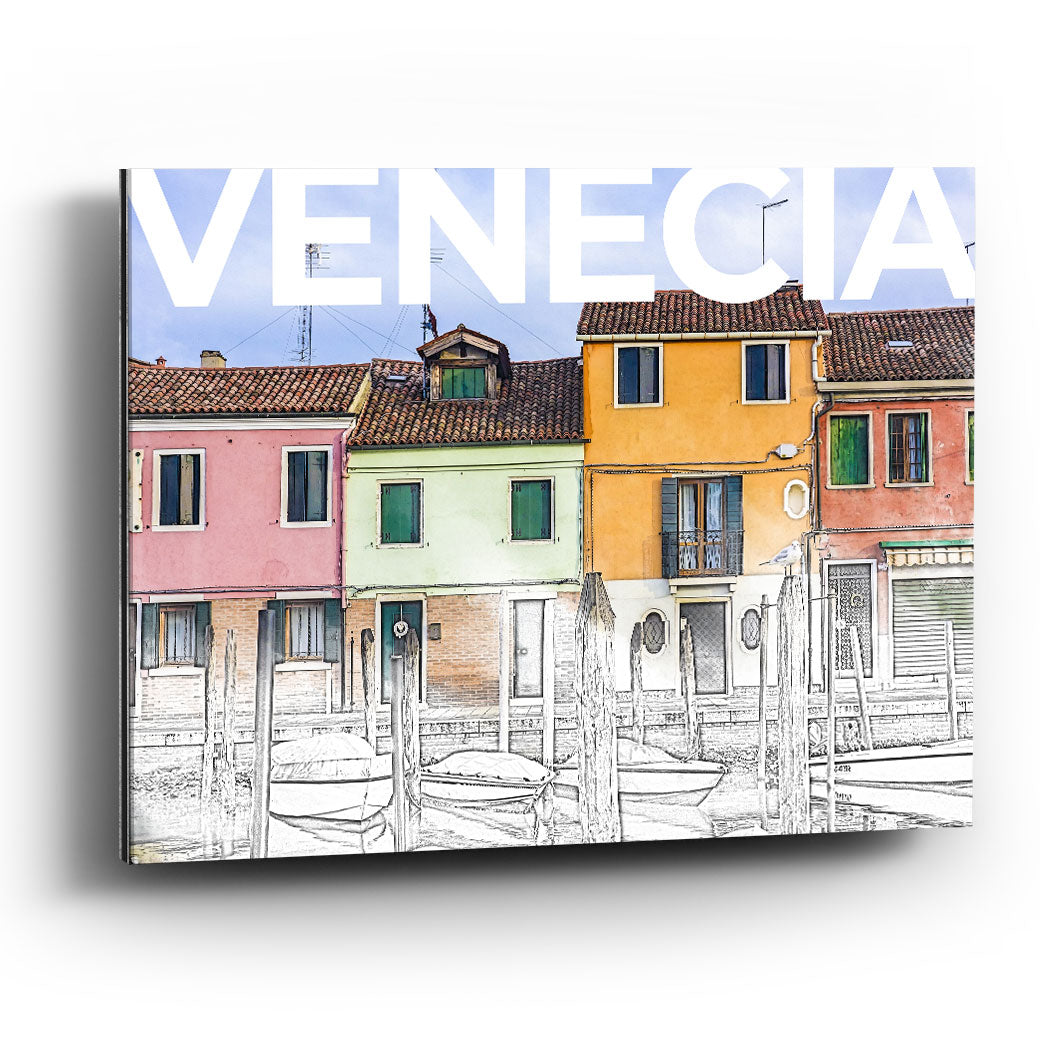 Cuadro de Casas en Venecia