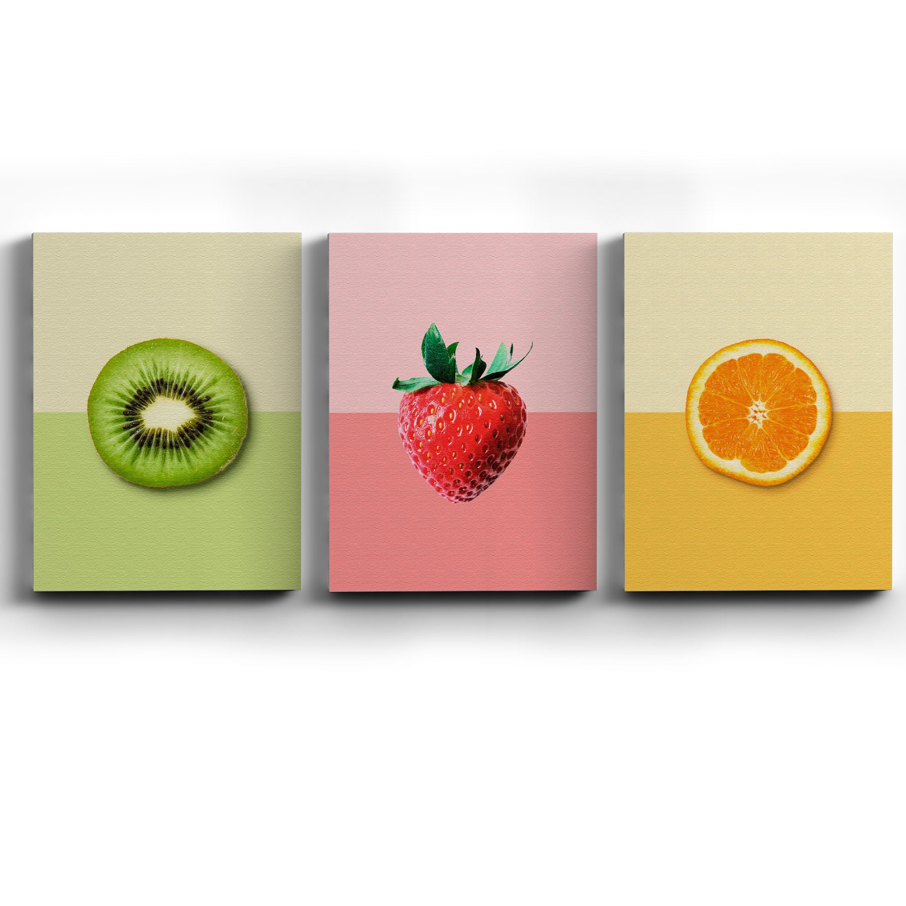 Collage de Cuadros de Frutas bicolores